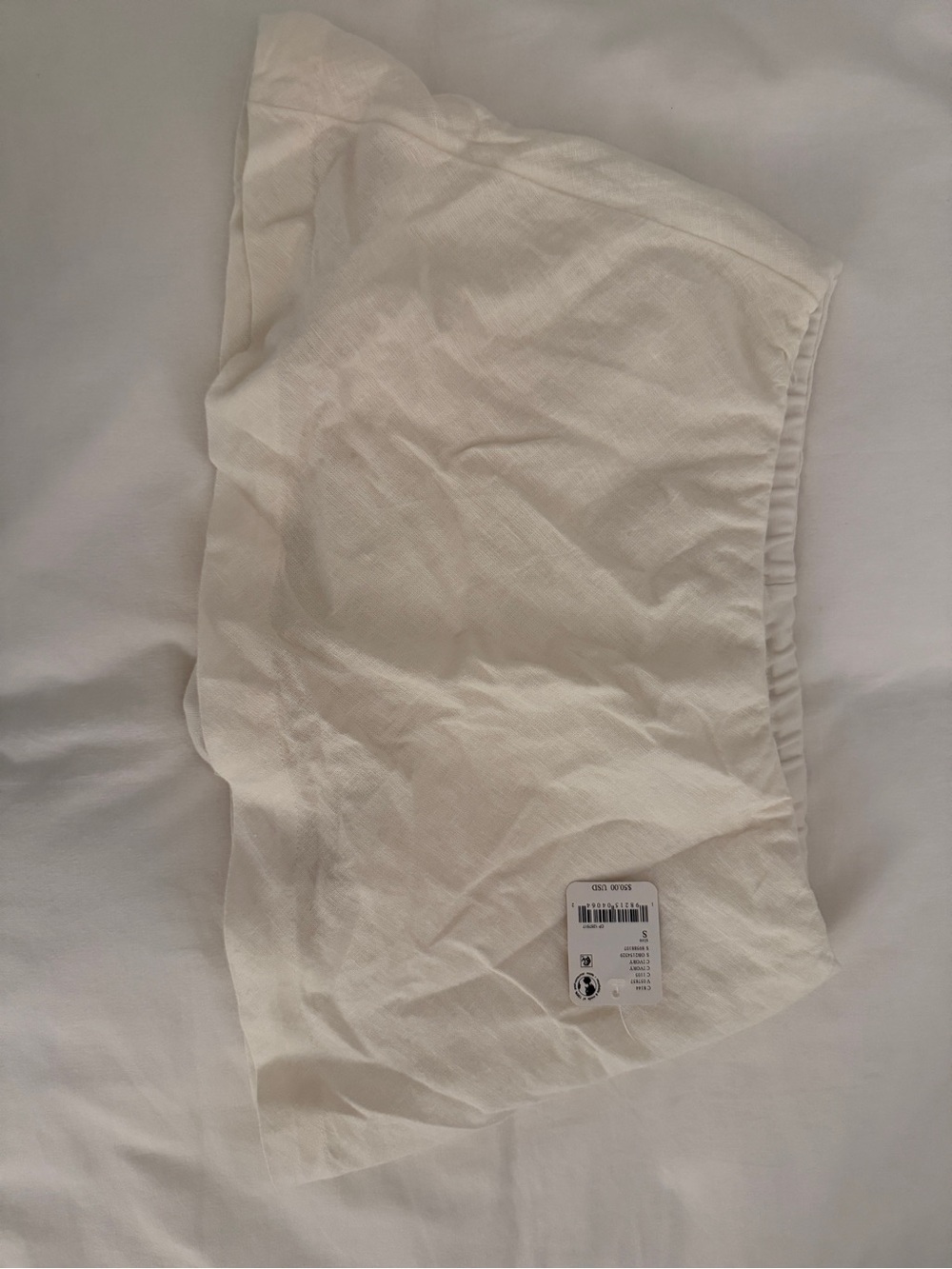 Women's White Linen-Blend Shorts - Lightweight Summer Staple